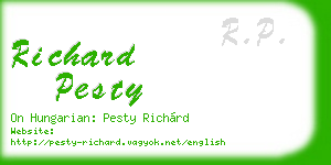richard pesty business card