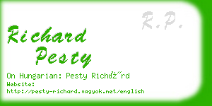 richard pesty business card